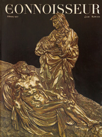 The Connoisseur back issues - The CONNOISSEUR back issues - 1977 - The Virgin Mourning the Dead Christ by goldsmith Cesare Targone - Click to Zoom
