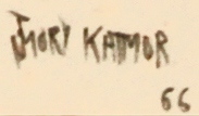 Jacques Katmor - Half Nude Woman - Ink Paint on Paper - Artist Signature