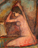 Avraham Naton (Natanson) - Gouache Painting - A Nude Woman in front of a Mirror - אברהם נתון נתנזון - ציור גואש ורישום