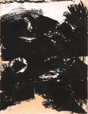 Avigdor Arikha - 6 Colored aquatint etchings for Samuel Beckett - etching No 1 - איורים לסמואל בקט - אביגדור אריכא - Click to Zoom