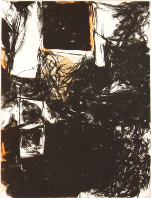 Avigdor Arikha - 6 Colored aquatint etchings for Samuel Beckett - etching No 6 - איורים לסמואל בקט - אביגדור אריכא - Click to Zoom