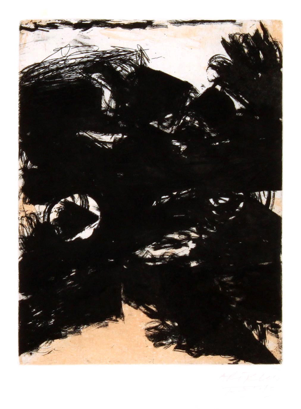 Avigdor Arikah - L'issue - Original Engraving for Samuel Beckett - Number 1 - אביגדור אריכא - הדפס לסמואל בקט - Back To List of Art Books