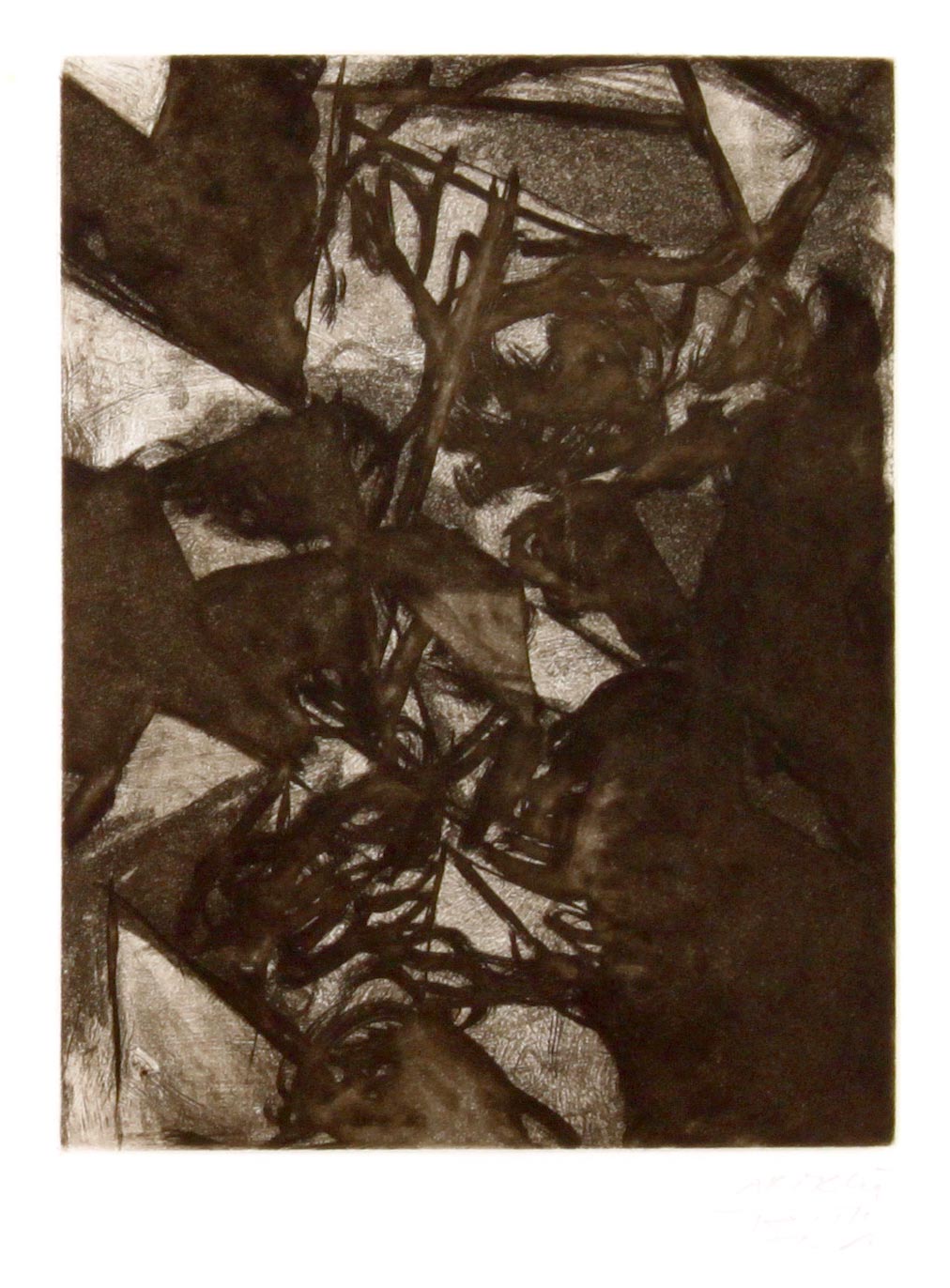 Avigdor Arikah - L'issue - Original Engraving for Samuel Beckett - Number 3 - אביגדור אריכא - הדפס לסמואל בקט - Back To List of Art Books