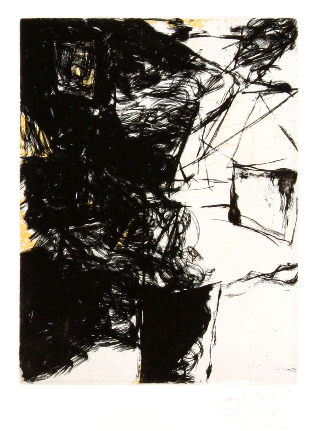 Avigdor Arikah - L'issue - Original Engraving for Samuel Beckett - Number 5 - אביגדור אריכא - הדפס לסמואל בקט - Back To List of Art Books