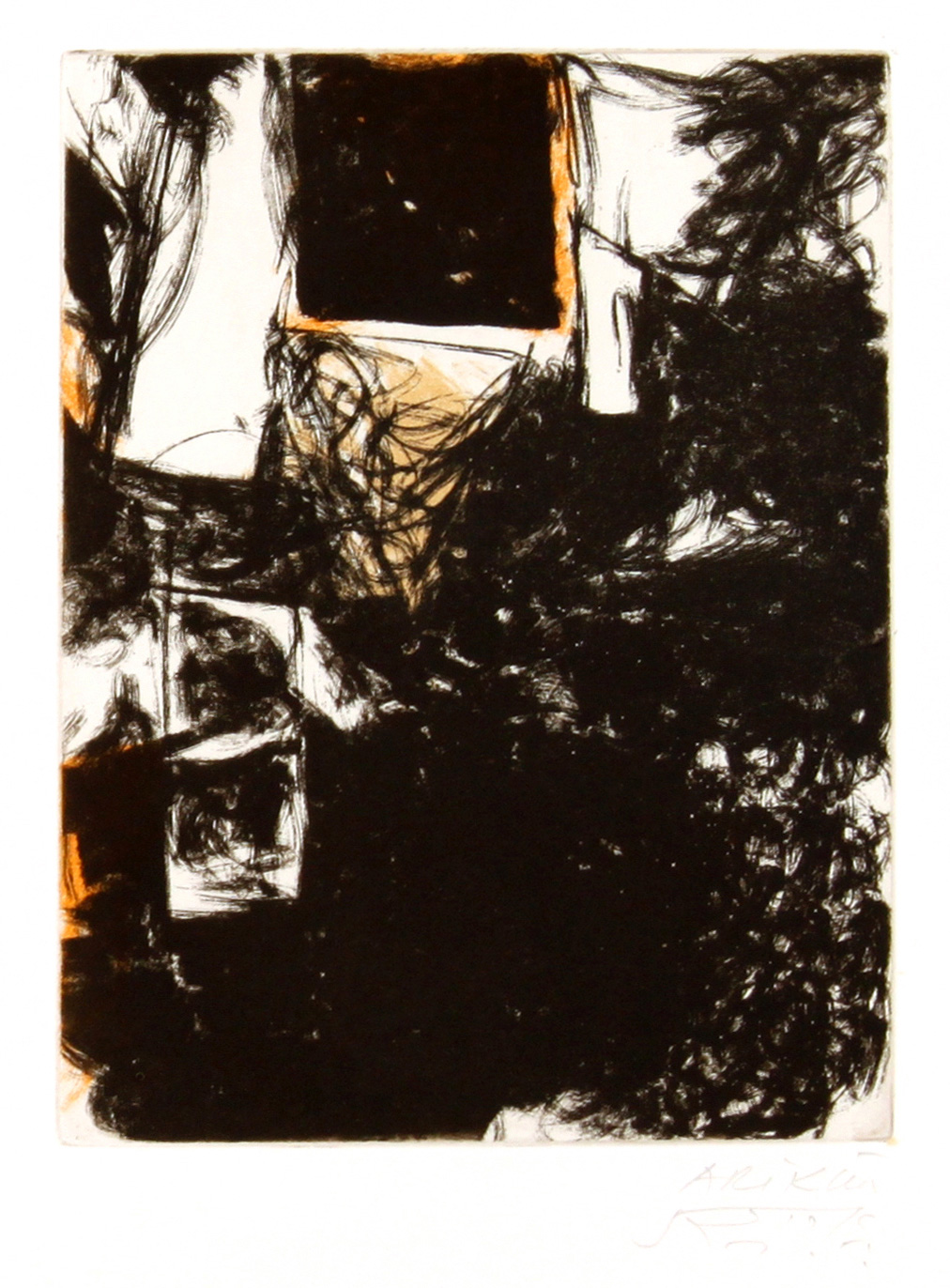 Avigdor Arikah - L'issue - Original Engraving for Samuel Beckett - Number 6 - אביגדור אריכא - הדפס לסמואל בקט - Back To List of Art Books