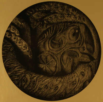 Ernst Fuchs - The Head of the Basilik Trodden Under the Hoofs of the Unicorn