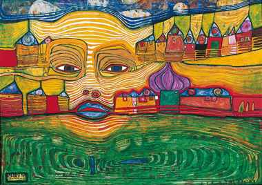 Hundertwasser - Irinaland Over The Balkans - פרידנסרייך הונדרטוואסר