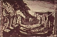 A demonstration of woodcut by Jacob Steinhardt - שטיינהרט - יעקב שטיינהרדט - produced by Museum Israel