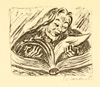 Lesender Jungling - Goethe, Gedichte - Ernst Barlach - 1923/24 - Click to Zoom