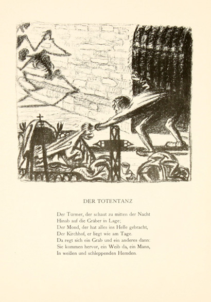 Der Totentanz 1 - Goethe, Gedichte - Ernst Barlach - 1923/24 - Click to Zoom