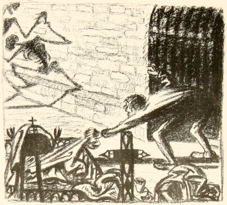 Ernst Barlach: Der Totentanz 1 - ארנסט ברלך - Goethe Gedichte Mit Steinzeichnungen - Back To List of Art Books