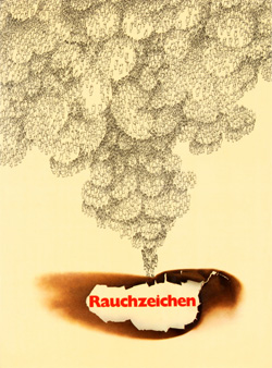Hans-Georg Rauch: Rauchzeichen - thousands of individual figures in the smoke - הנס גאורג ראוך - Click to Zoom