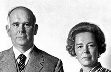 The German chocolate manufacturer Peter Ludwig and his wife Irene