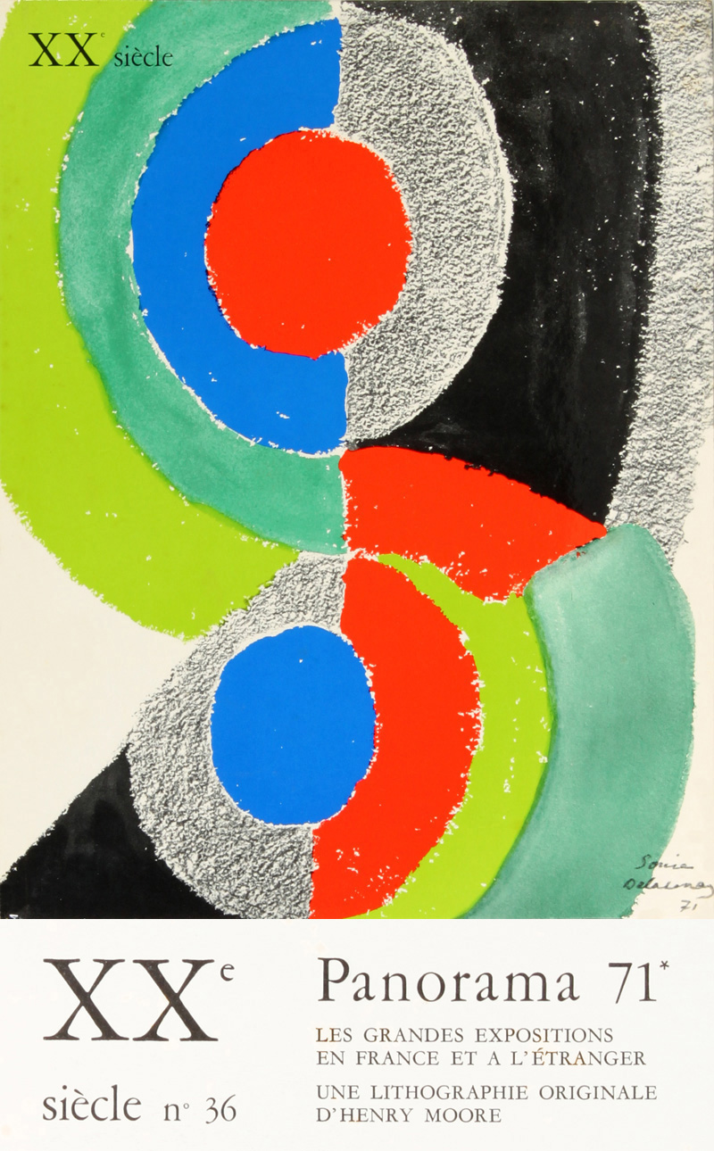 XXe Siecle Panorama 1971 No 36: Original Lithography by Henry Moore - Cover: Sonia Delaunay - סוניה דלוניי - ליטוגרפיה - Back to Art Books