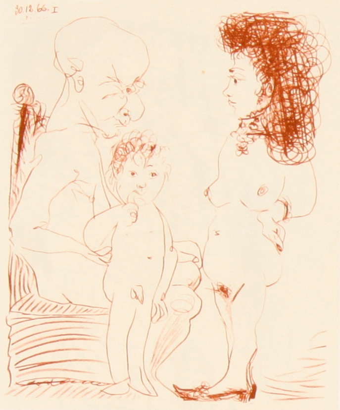 Pablo Picasso Dessins - 27.3.66-15.3.68 - ציורים של פיקאסו - drawing 48: My Family - 30.12.66