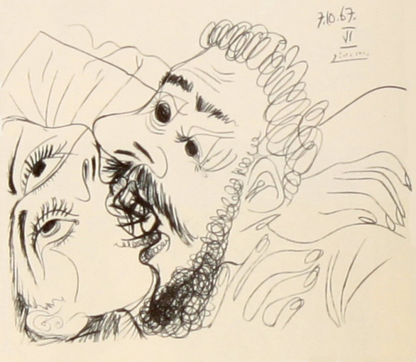 Pablo Picasso Dessins - 27.3.66-15.3.68 - ציורים של פיקאסו - The Final Kiss - 07.10.67
