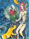 The Lithographs of CHAGALL, 1962-1968: Volume III - The Circus - Lithograph No 522 - הקרקס - ליתוגרפיה של מארק שאגאל - Click to Zoom