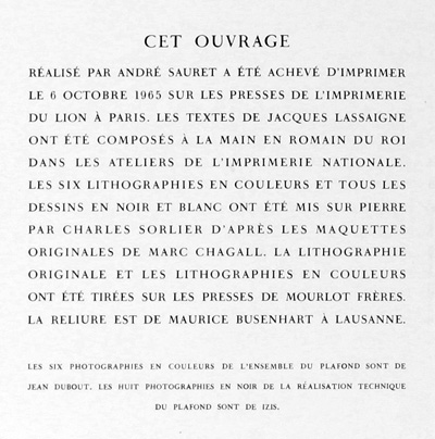 Le Plafond de L'opera de Paris Par Marc Chagall - First Edition plus Lithographs - מארק שאגאל