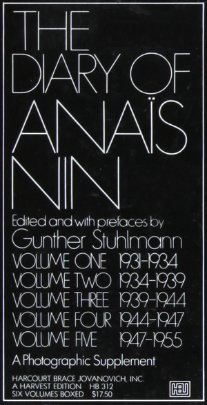 The Diary of Anais Nin Edited by Gunther Stuhlmann
