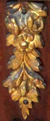 Beautiful gilt brass ornament in the classical style of La Belle Epoch fashion on the Plant Stand's top