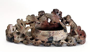 Antique Chinese Soapstone Inkwell - 19th Century - Click for Detailed Info in our BidSpirit page