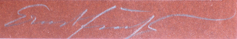 Ernst Fuchs - Im Kuss der Sphinx - Artist's signature