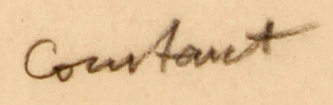 Joseph Constant Signature - יוסף קונסטנט - Joseph Constant - Two Storks - Charcoal Drawing