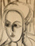 David Hendler - דוד הנדלר - Charcoal on Paper - A Portrait of a Woman