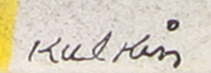 Norman Kulkin signature on the right-bottom of the painted photograph.