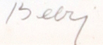 Signature of Tuvia Beeri in English - Aquatint Etching - טוביה בארי - אקווטינט