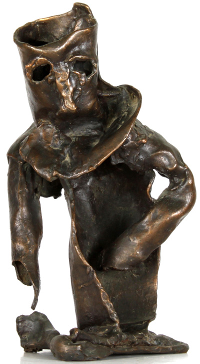 Shulamit Ben Shalom Lost Wax Bronze Sculpture The King - שולמית בן שלום - פסל ברונזה - שעווה אבודה - המלך - Click to Zoom