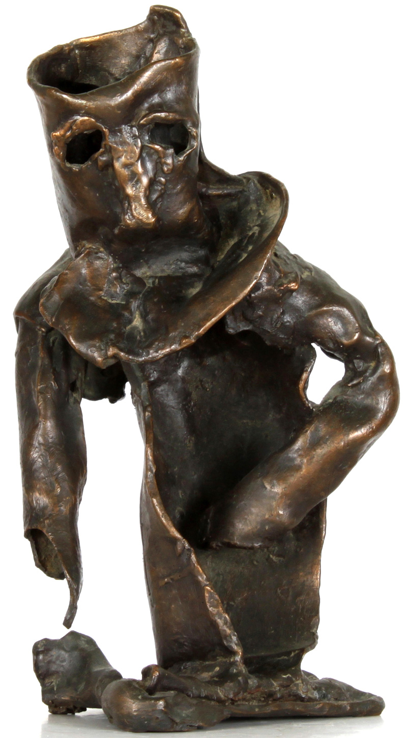 Shulamit Ben Shalom - Lost Wax Bronze Sculpture - The King - שולמית בן שלום - פסל ברונזה - שעווה אבודה - המלך - Back To List of Israeli Paintings and Sculptures
