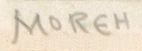 Signature in English of the Israeli Intaglio Master Mordechai Moreh - Color Etching & Drypoint - אמן התחריט הישראלי - מרדכי מורה