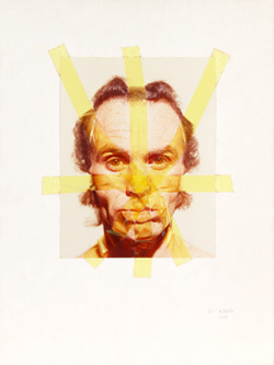 Michael Druks - Self Portrait Photo Collage with Sellotape - מיכאל דרוקס - פוטו קולאז' עם סלוטייפ - Click for Detailed Info