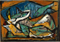 Marcel Janco - Oil Painting - Fish Dish - מרסל ינקו - ציור שמן - צלחת דגים