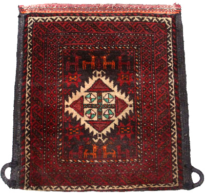 The Face of the Baluch Khorjin Donkey Saddle Bag - Click to Zoom