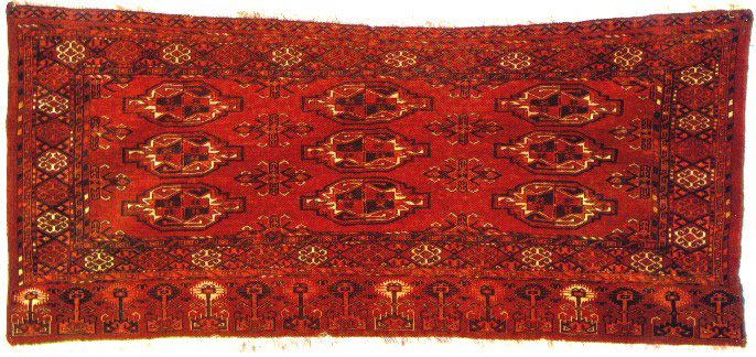 Uwe Jourdan, Oriental Rugs: Volume 5 - Turkoman Chuval (1989) Example no 266 page 290 attributed to Kizil Ayak Chuval - end of the 19th century