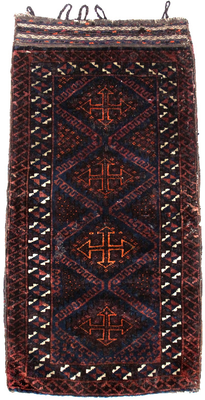 Antique Baluch Bolesht (Balisht) - a Baluch Pillow Bag - Click to Zoom