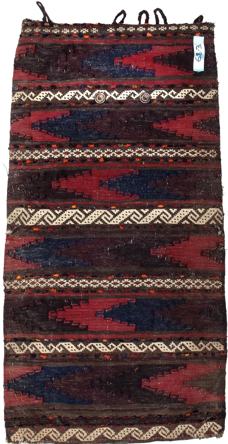 Antique Baluch Bolesht - a Baluch Pillow Bag - the back of the Bolesht - כר שינה בלוצי עתיק - Back To List of Oriental Carpets and Rugs
