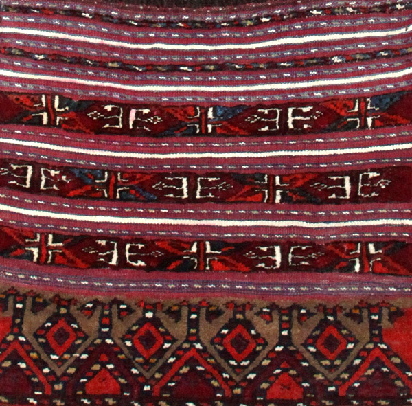 Antique Turkmen Saryk Khorjin - an Intact Pair of Saddle Bags