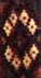 Baluch Khorjin skirt - diamond shape circle comprised of 8 white miniature eight-point stars