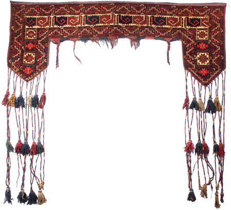 Antique Ersari Kapunuk - a genuine Jallar Paidar with Tassels - שטיח תורקמני עתיק - ארסרי - Click for Detailed Info